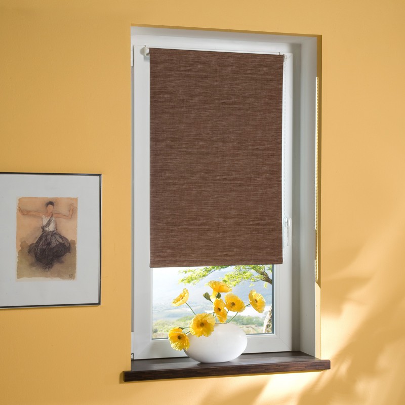 Powertec Bella Casa Klemmfix-Rollo, ca.150 x 100 cm, Bambusoptik Braun