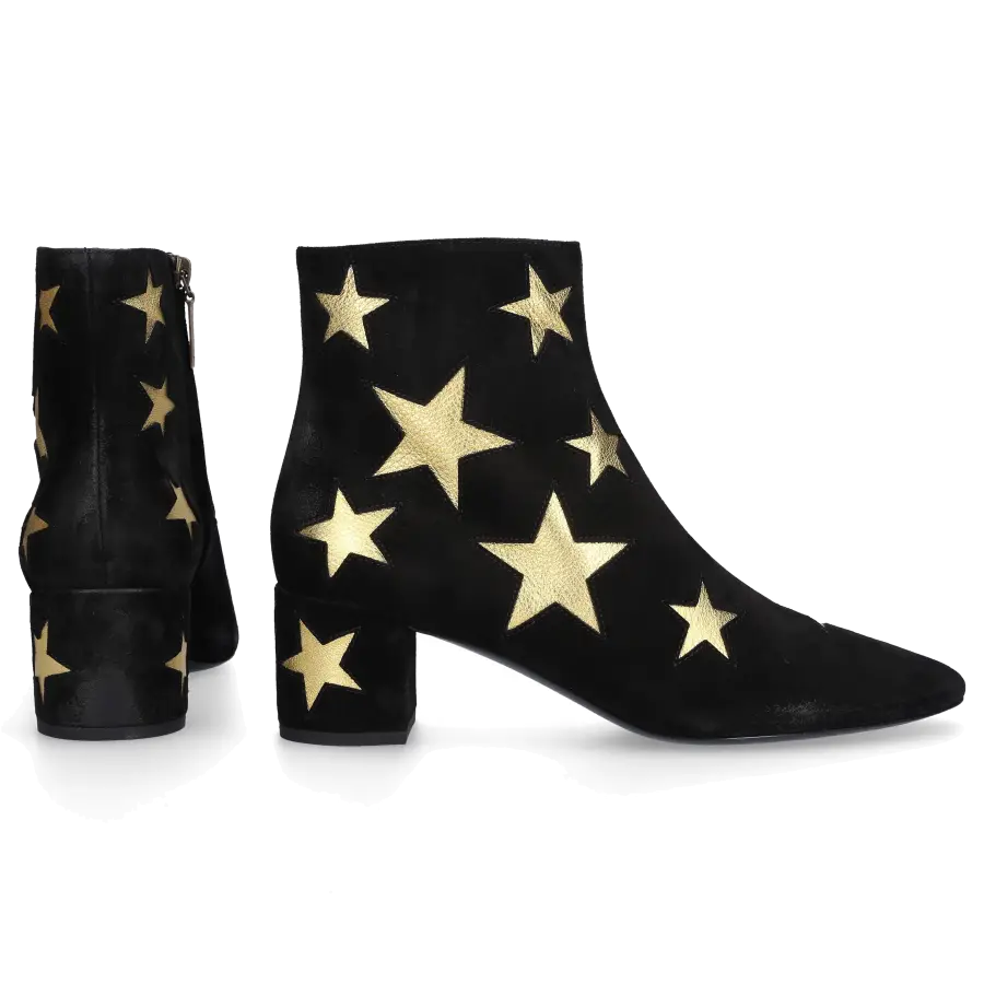 Saint Laurent - Stiefeletten LOU 50 Veloursleder - schwarz