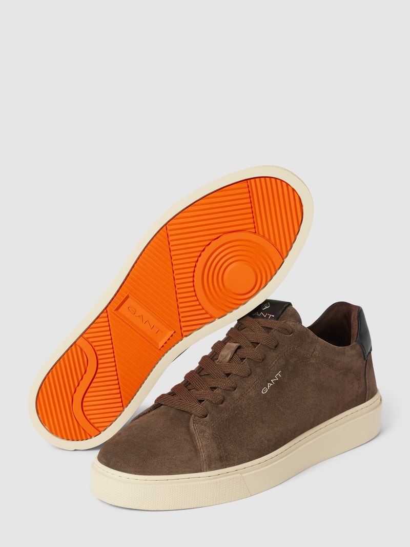 Sneaker mit Label-Details Modell 'Mc Julien' in dunkelbraun