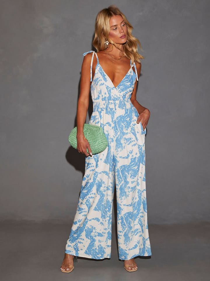 LA Angels Jumpsuit in Hellblau/ Creme günstig kaufen