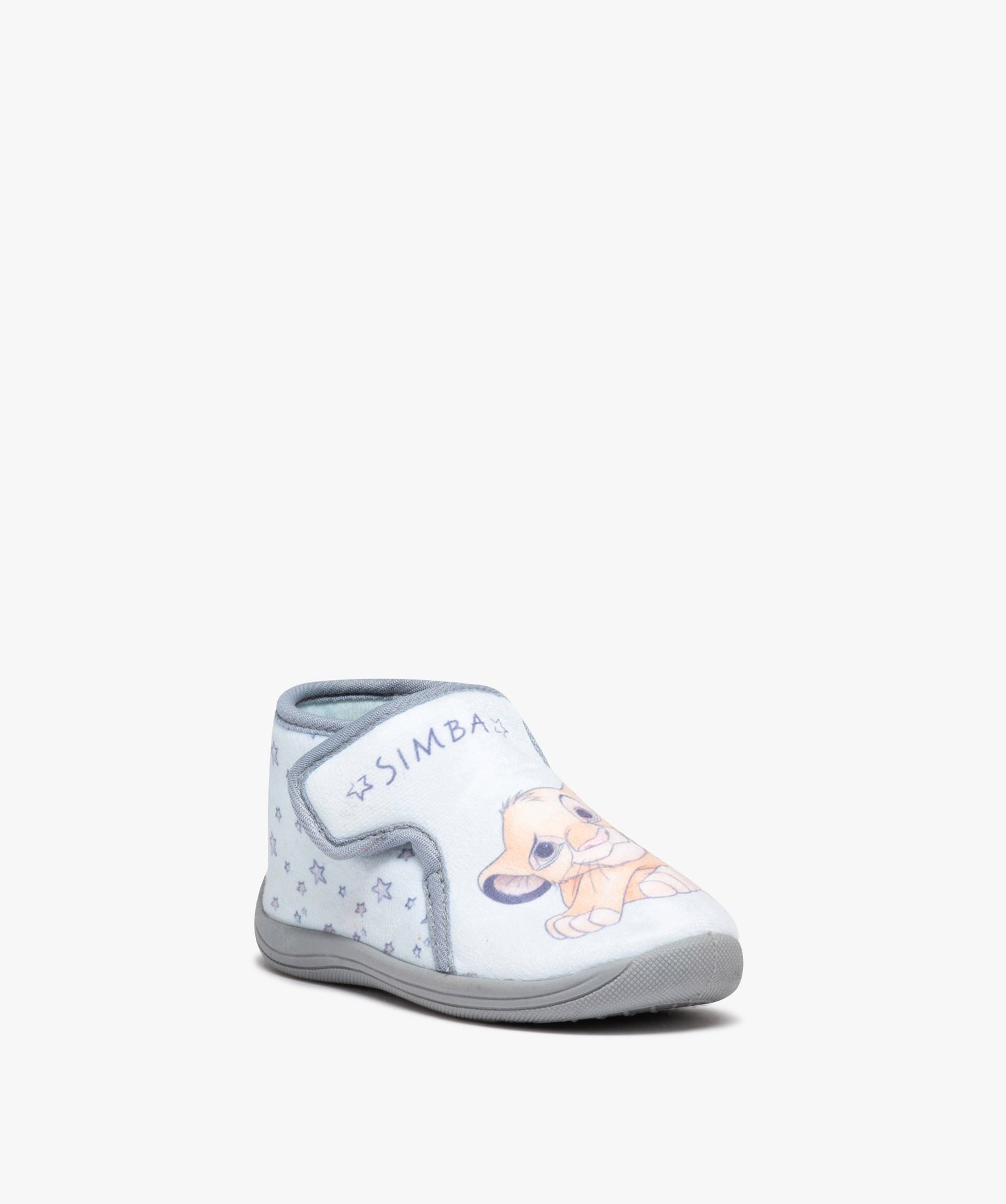 Chaussons Garçon bottillons à scratch avec motif Le Roi Li... bleu | GEMO