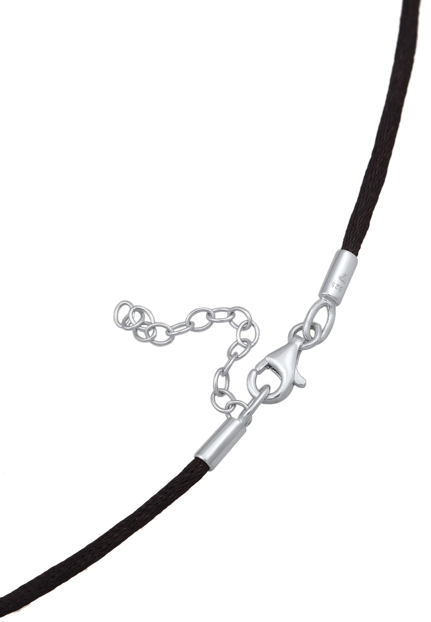 Elli PREMIUM női choker csepp alakú szatén medál labradorittal 925 sterling ezüstből