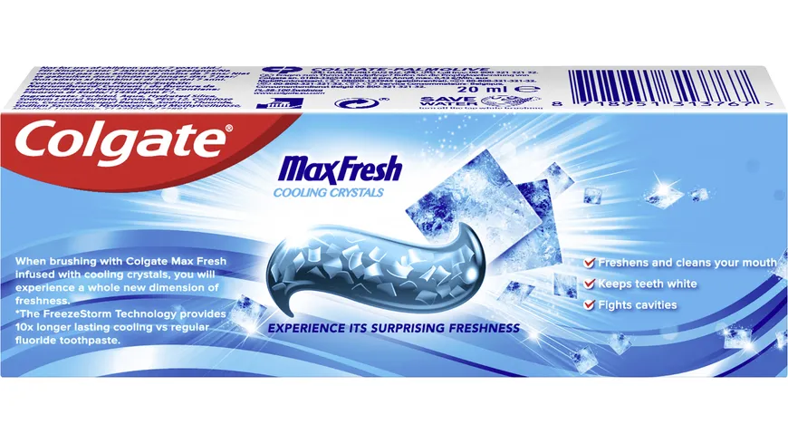 Colgate MaxFresh Cooling Crystals Zahnpasta Reisegröße 20 ml
