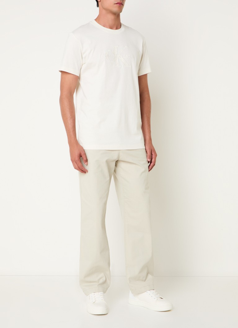 Pantaloni chino cu croială dreaptă și buzunare laterale Calvin Klein