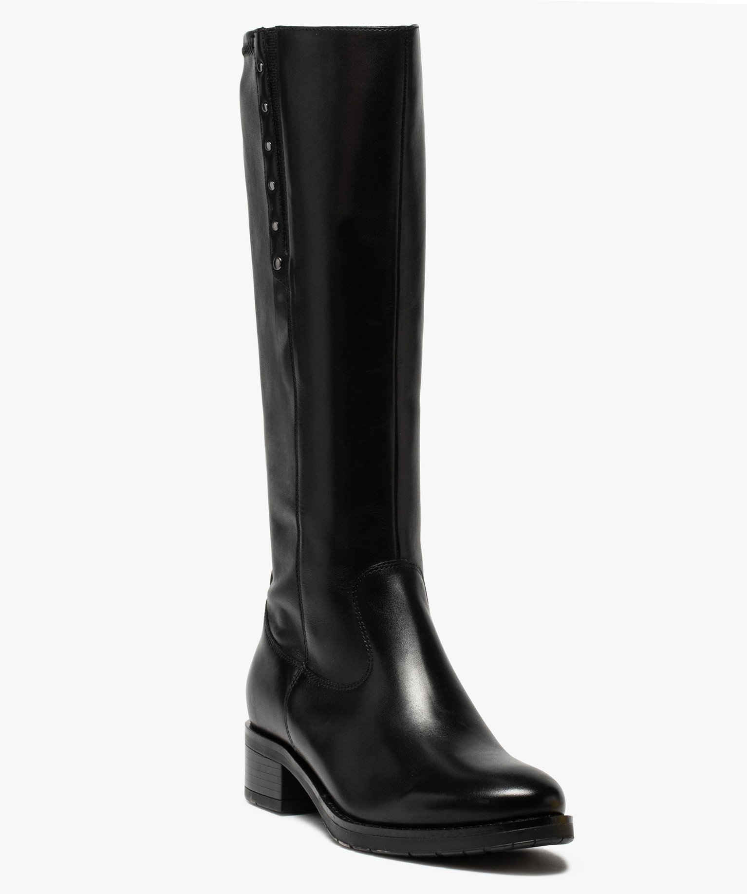 Bottes femme unies à talon plat | GEMO