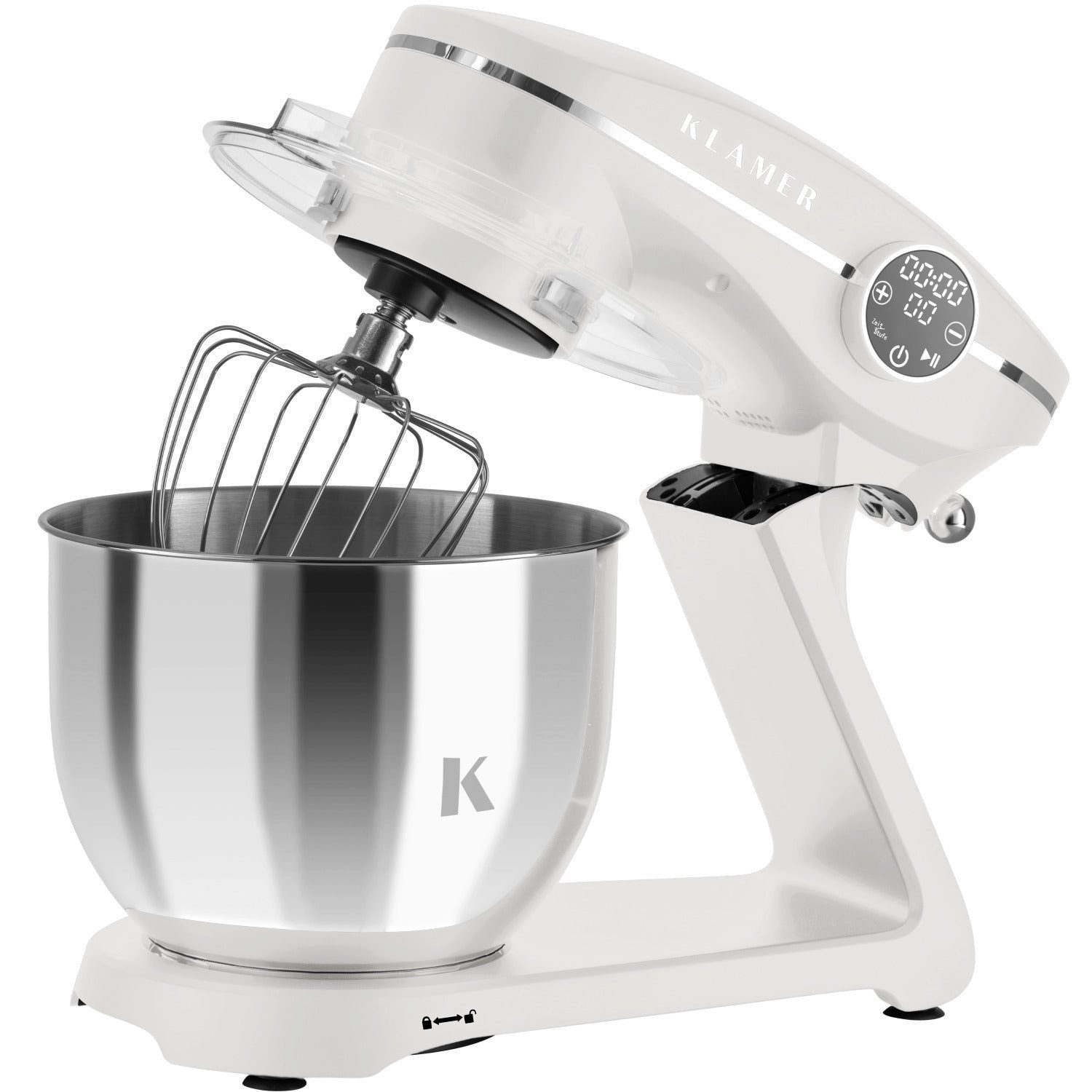 KLAMER Küchenmaschine KLAMER Küchenmaschine 1800W, Knetmaschine mit 6 Liter Edelstahl Schüs…