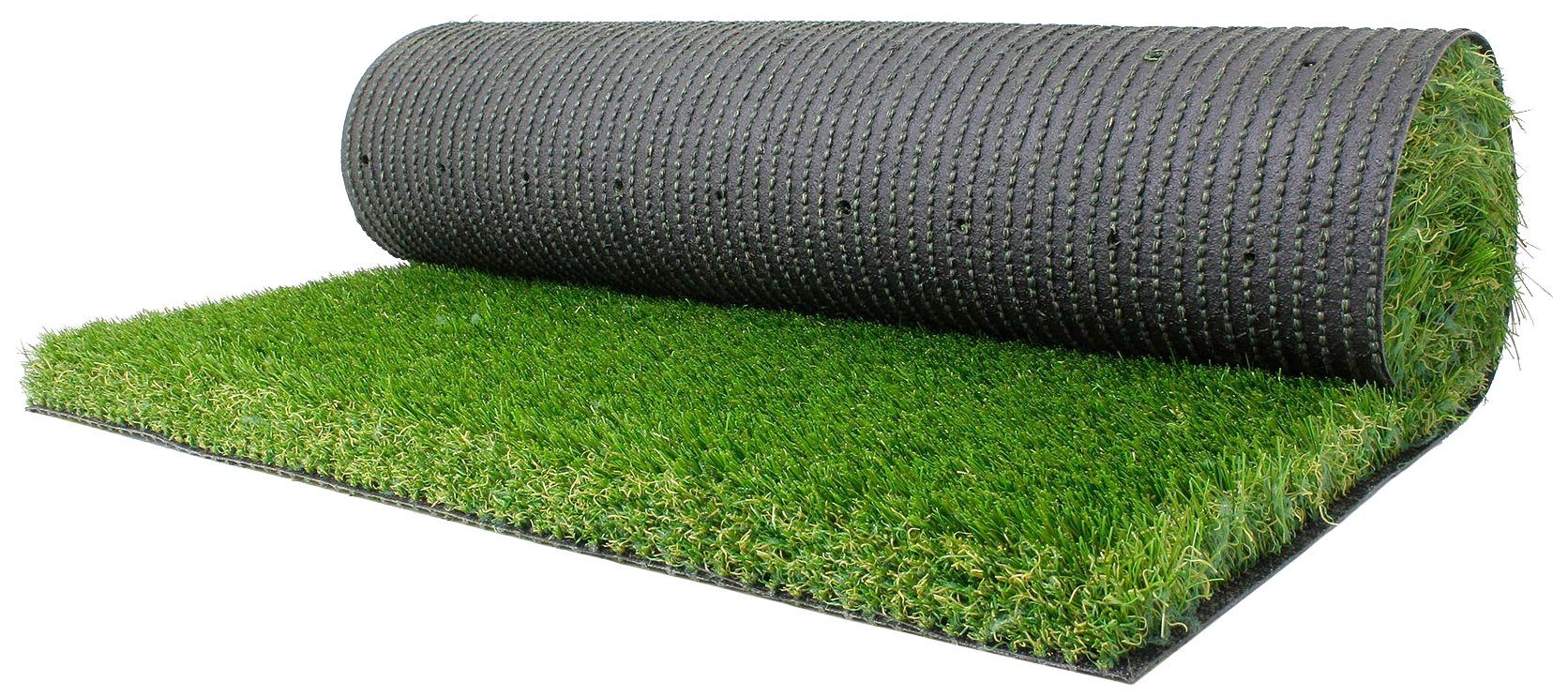 Kunstrasen MEGAN, Primaflor-Ideen in Textil, rechteckig, Höhe: 40 mm, realistische Optik, mit Drainagefunktion, ideal für Balkon & Terrasse
