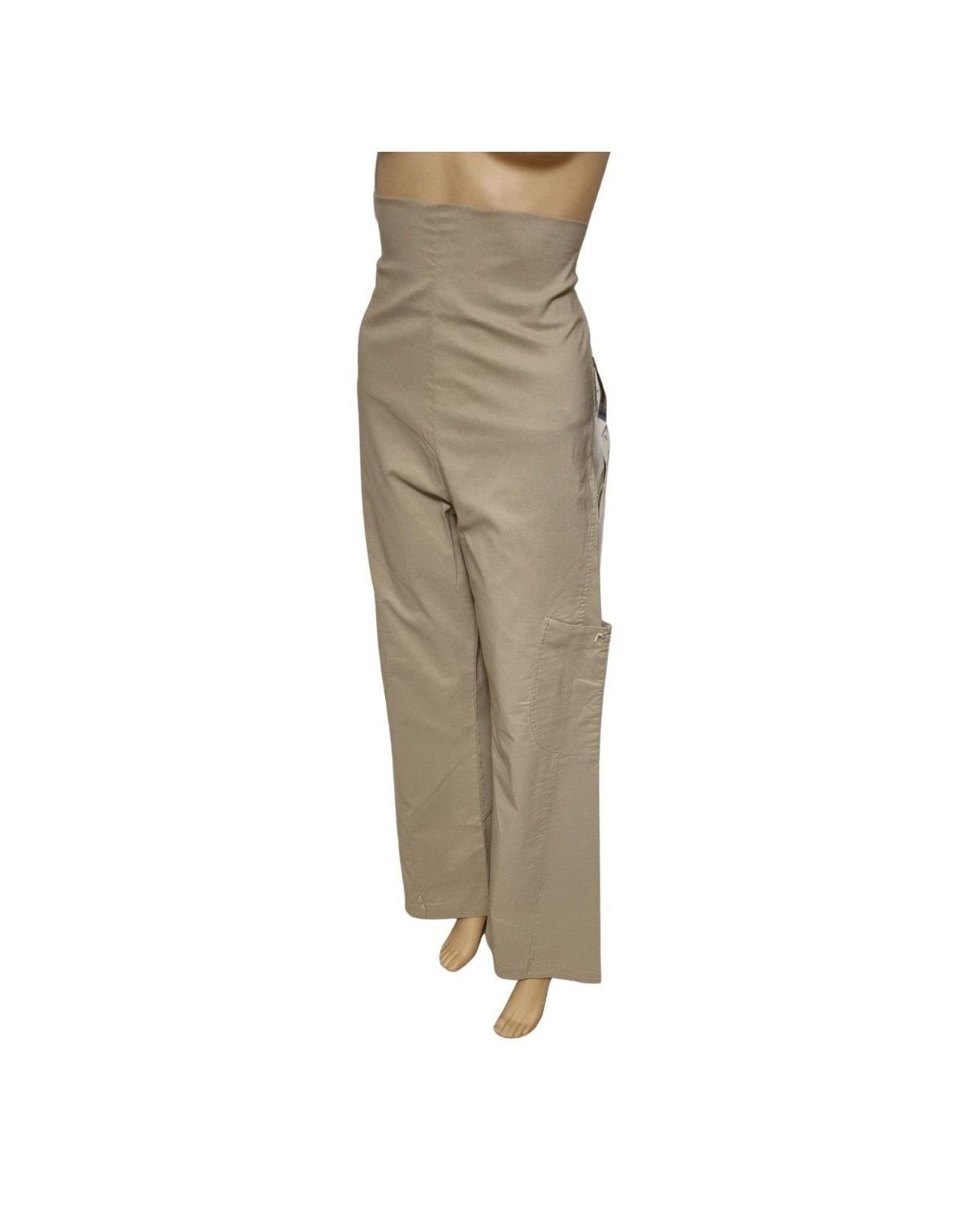 christoff Stretch-Umstandshose ORA-22075 beige Cargohose Umklappbund
