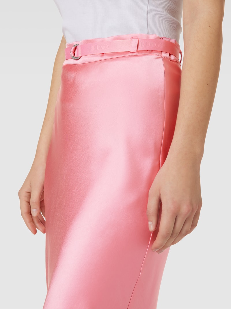 Midirock mit Stoffgürtel Modell 'Raella' in pink