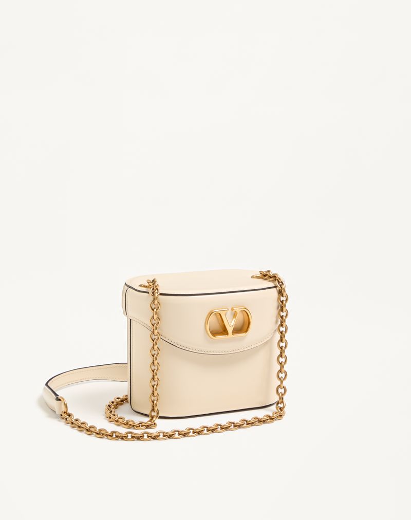Bolsa Valentino Garavani Vain Vanity em couro de bezerro brilhante