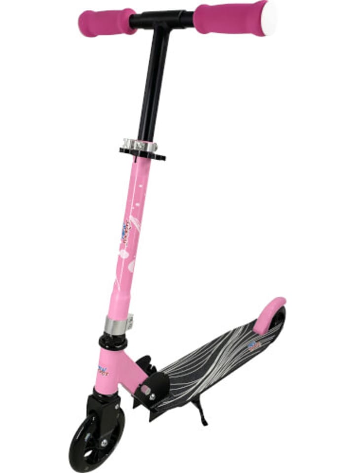 New Sports Scooter Roller Aluminium mit 125 mm PVC Reifen  ABEC 7 Kugellager pink weiß günstig kaufen onesize