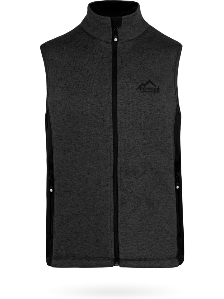 Normani Outdoor Sports Herren Strick-Fleeceweste Shamattawa in Anthrazit günstig kaufen