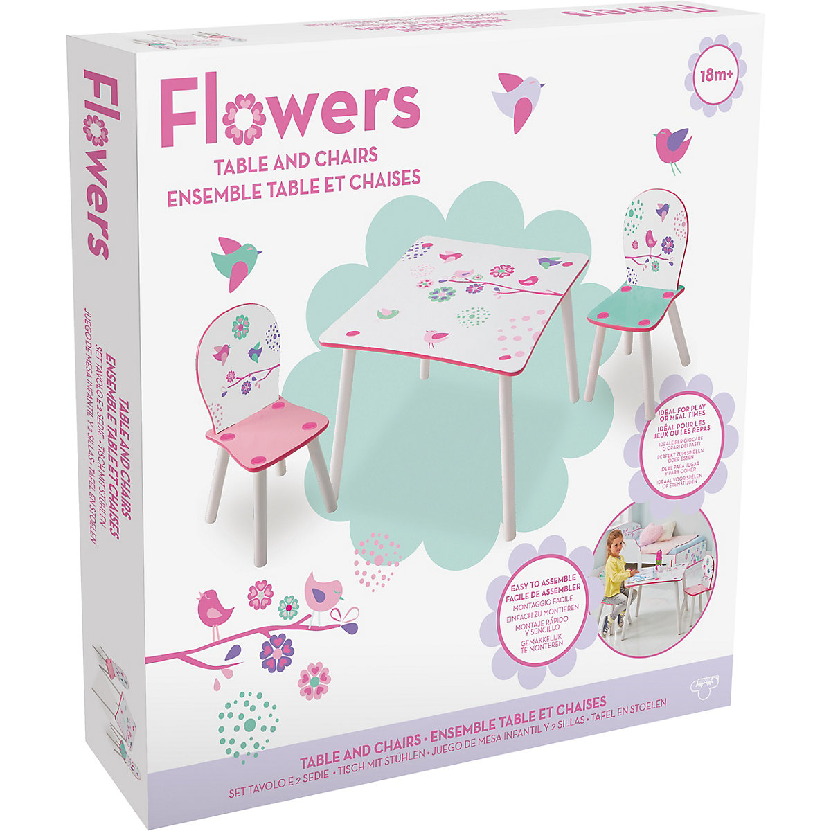 Kindersitzgruppe Flowers, 3-tlg.