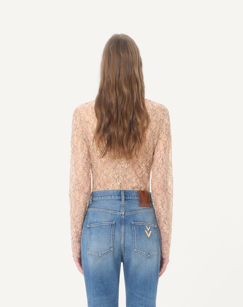 Body de renda rebrodé