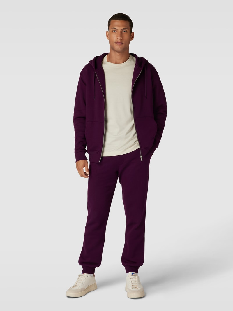 Sweatpants mit elastischem Bund in aubergine
