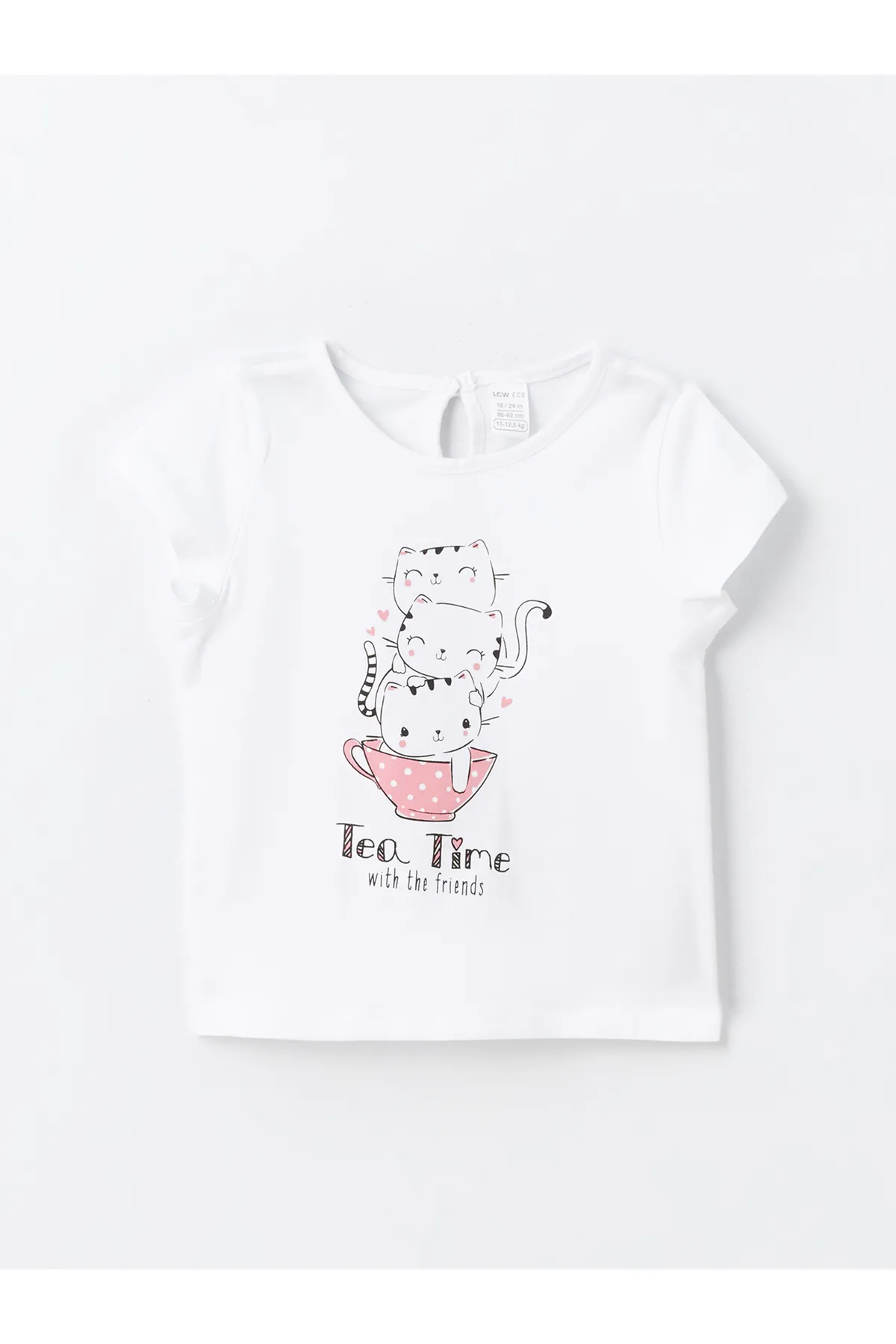 LC Waikiki  Bedrucktes T-Shirt und Shorts für Babys mit Rundhalsausschnitt, 2er-Set