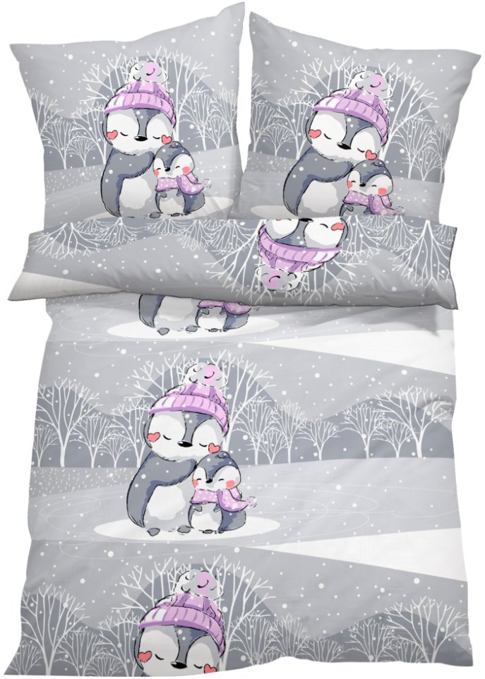 Bettwäsche mit Pinguin