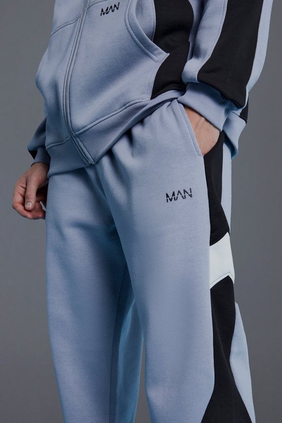 Man Active Oversize Colorblock Jogginghose