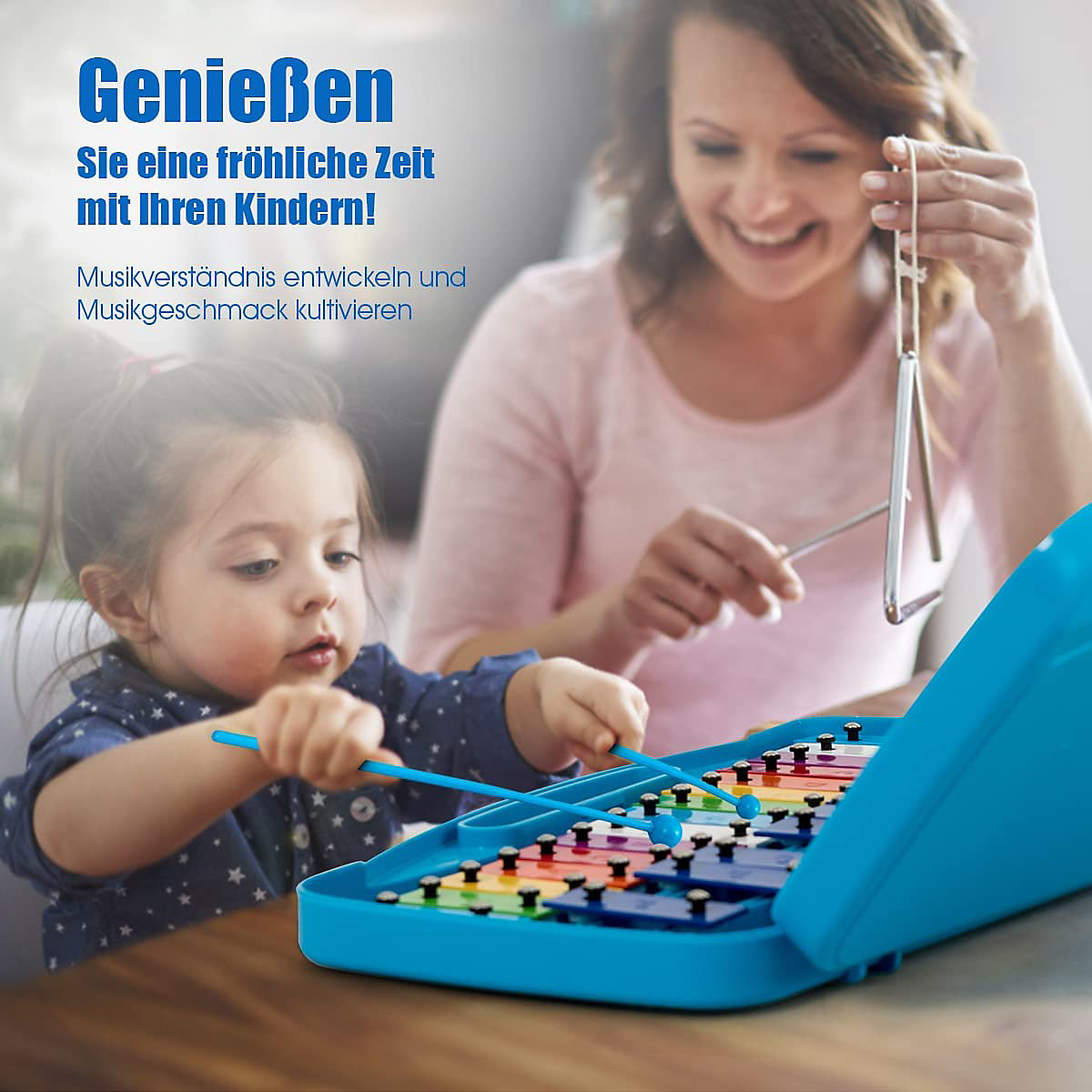 Xylophon Set 25 Noten Glockenspiel mit 12 Alphabet-Noteblatt