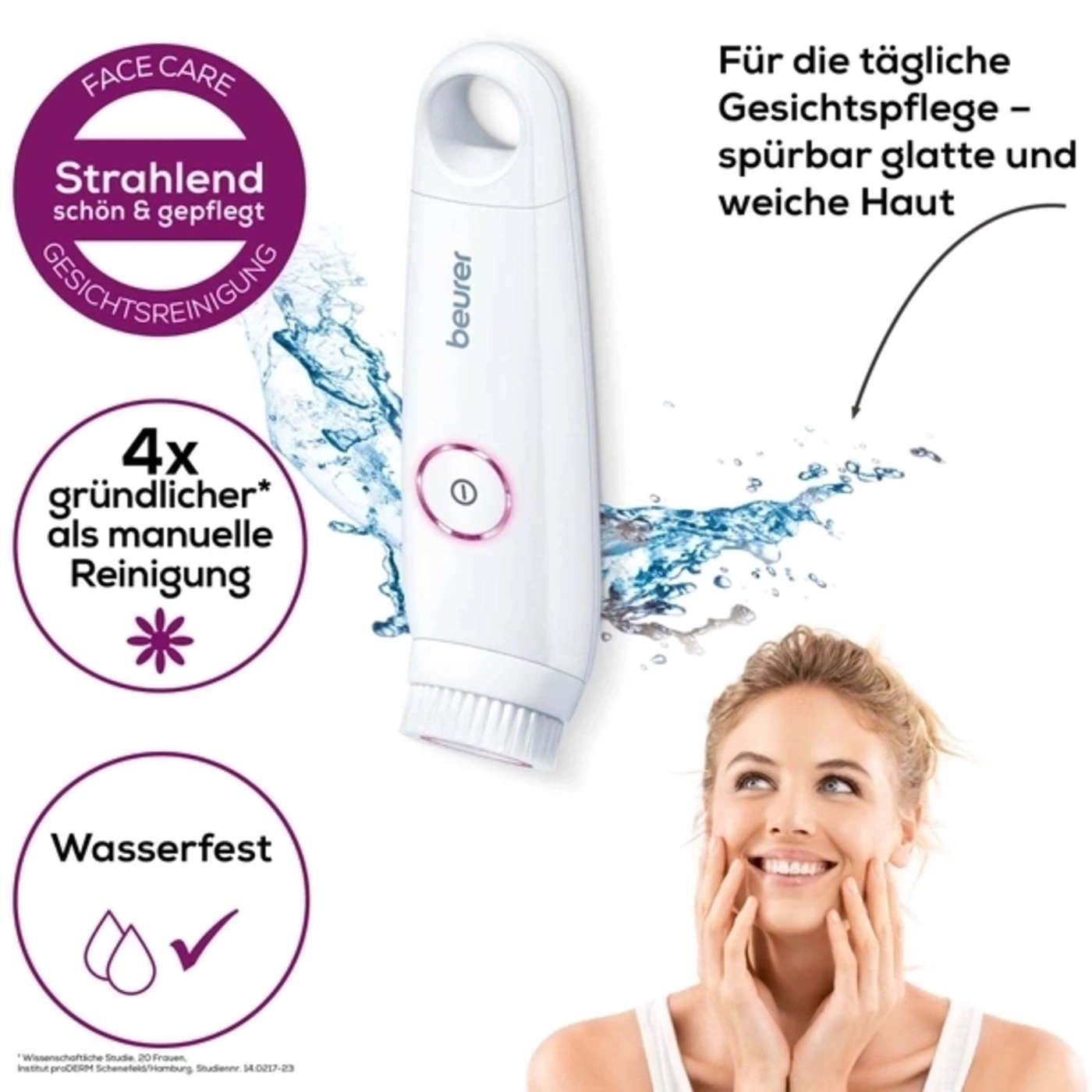 Beurer Gesichtsbürste FC 45 & HL 16 Gesichtsrasierer-Gesichtspflege und Haarentfernung in einem Paket