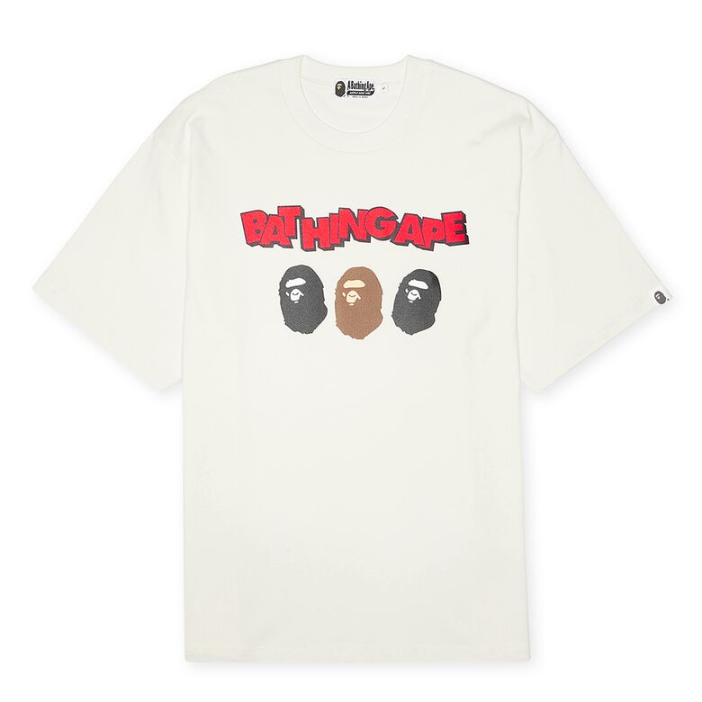 A Bathing Ape Triple Ape Head Tee ivory