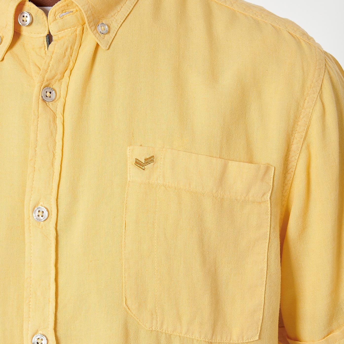 MAYO   Chemise jaune Homme