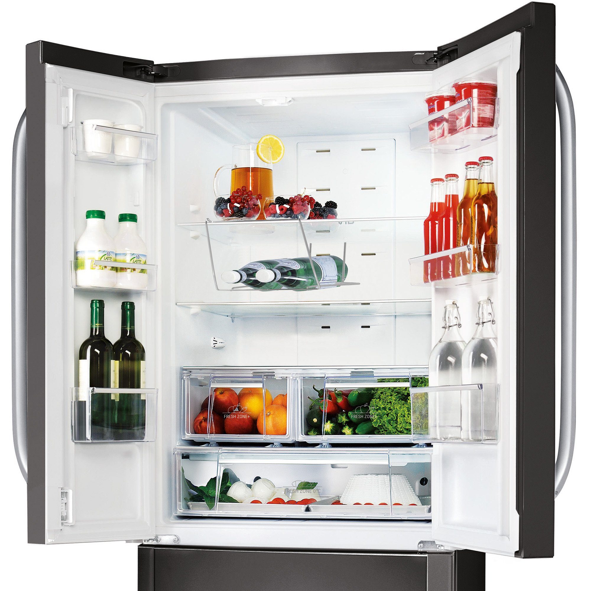 BAUKNECHT French Door KSN 19 SW1, 195 cm hoch, 70 cm breit, NoFrost, Umluftkühlung, Superkühlfunktion