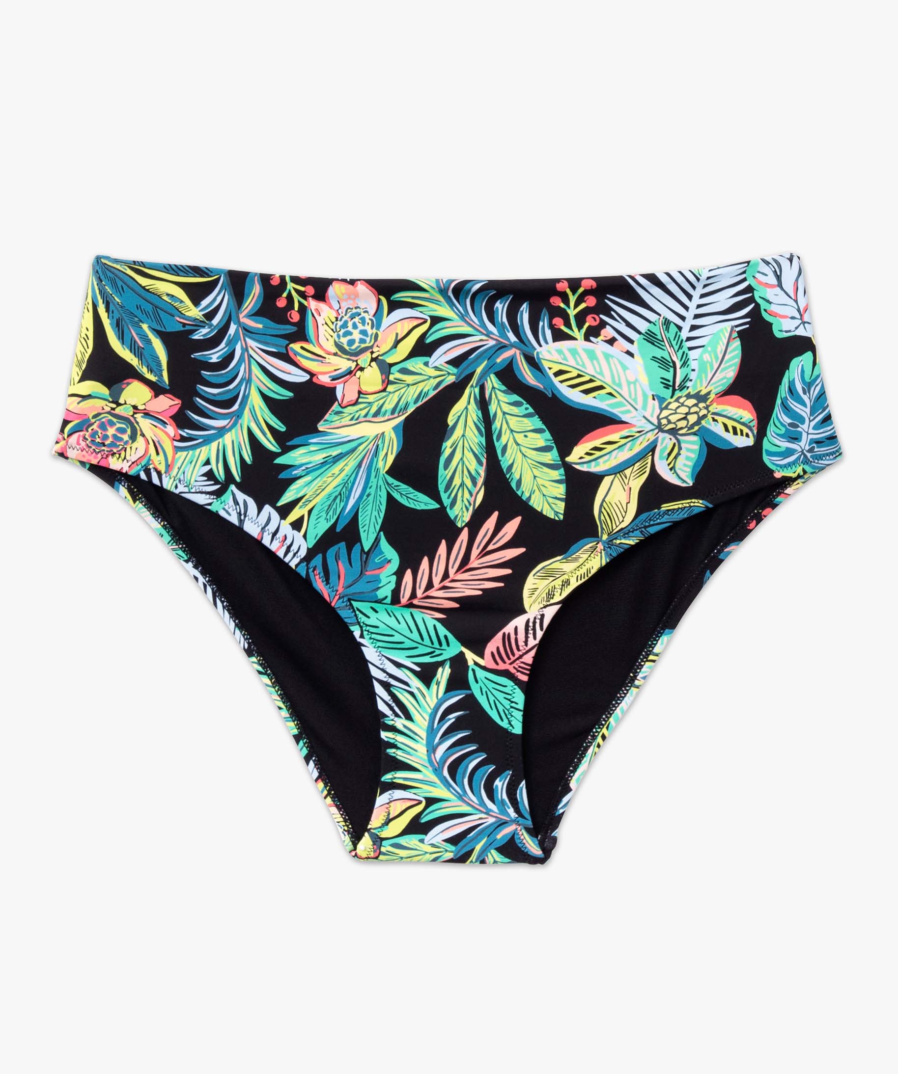 Bas de maillot de bain femme avec revers à la taille imprime | GEMO