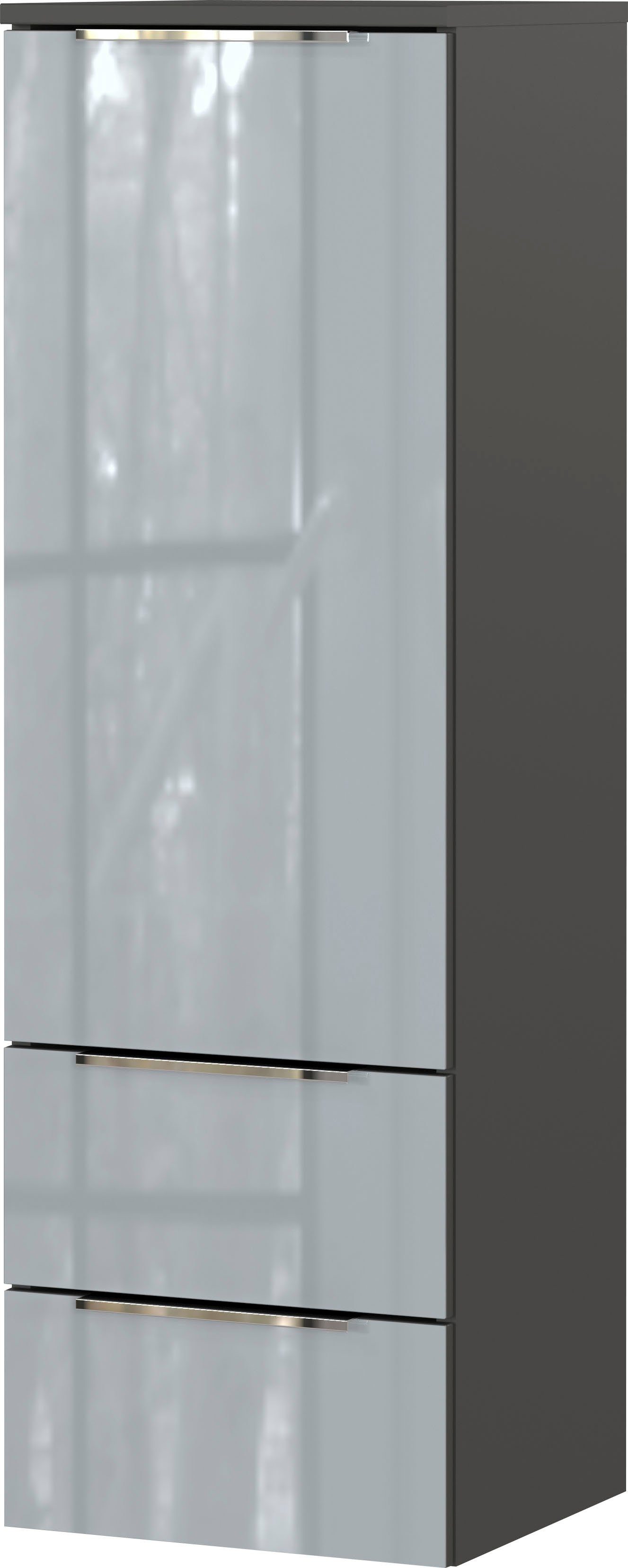 GERMANIA Badmöbel-Set Vasio, (5-St), inkl. WT-Unterschrank, Spiegelschrank, Schrank, Mediumschrank, Kommode