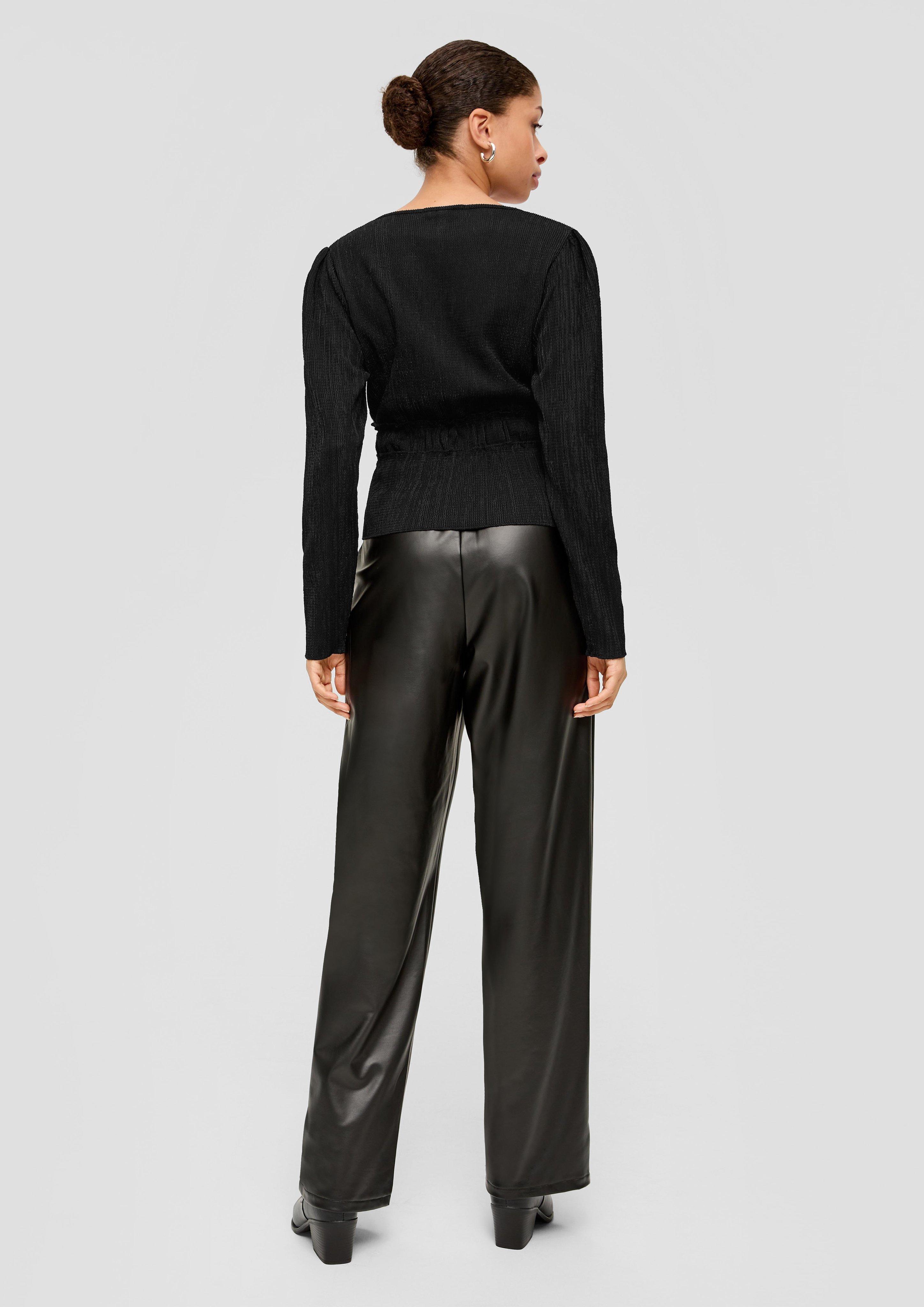 Taillierte Bluse mit Criss-Cross-Ausschnitt  2138326-9999