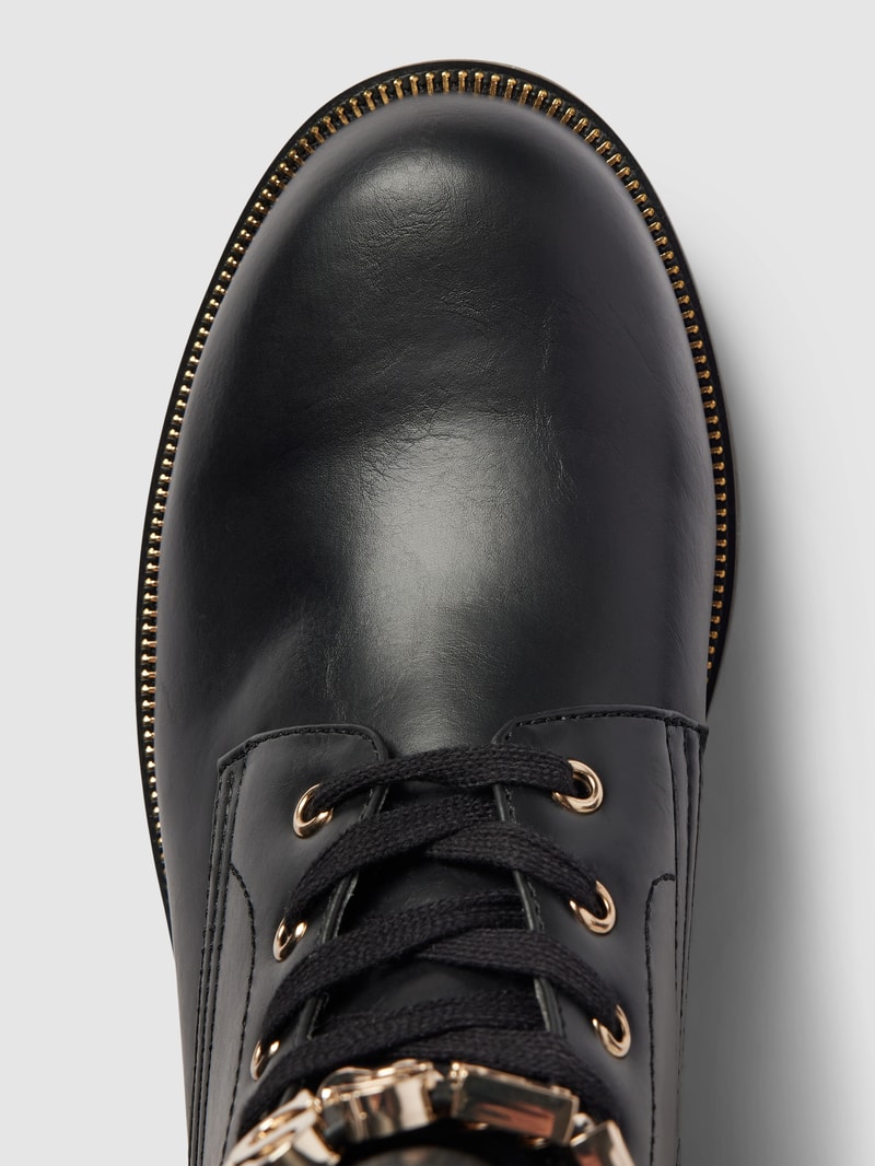 Boots mit Kettendetail Modell 'NINA' in schwarz