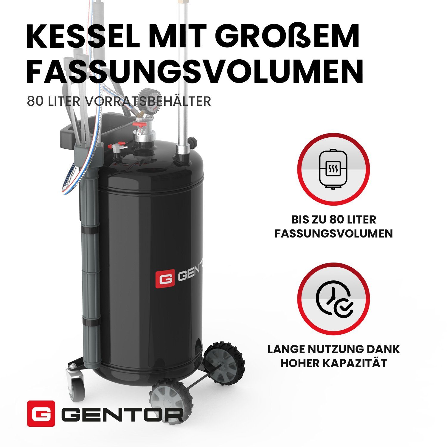 GENTOR Ölabsaugpumpe Ölauffangwanne Ölauffangsystem Ölauffangwanne Ölauffangwagen 80L