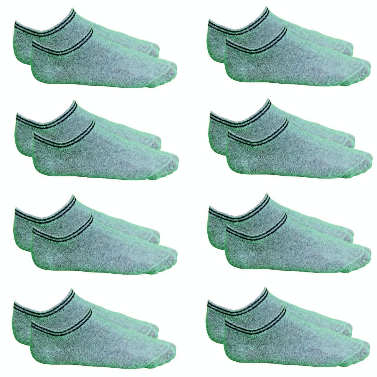 trends4cents Zecond Zkin 8 Paar Sneaker Socken Gr. 32 - 38 grau Sommersocken Füßlinge aus Baumwolle