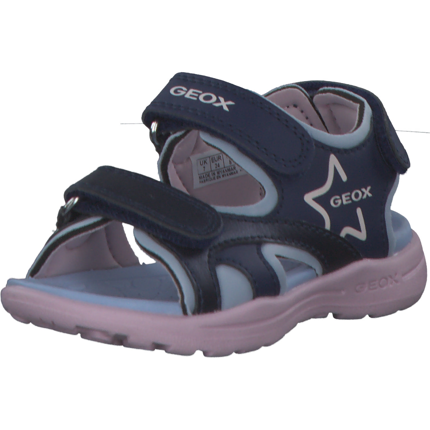 Geox J256AA, Sandalen (Kinder), Kinder, NAVY/PINK