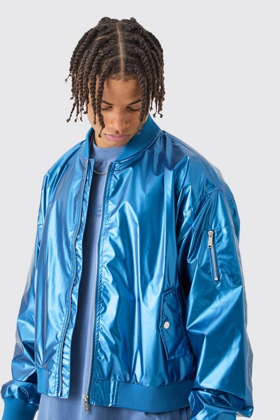 Kastige Metallic Ma1 Bomberjacke