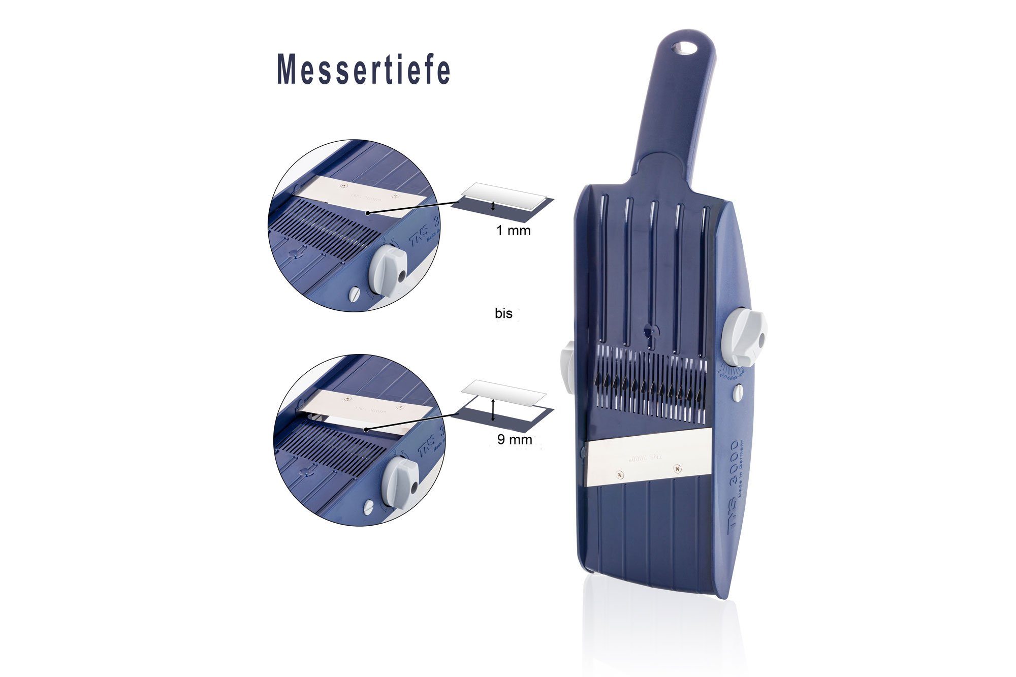 TNS 3000 Gemüsehobel TNS 3000 All in ONE Gemüsehobel gelb Gurkenhobel Küchenhobel Gemüsesch, Kunststoff, (Packung, 2-St), 32 Einstellmöglichkeiten