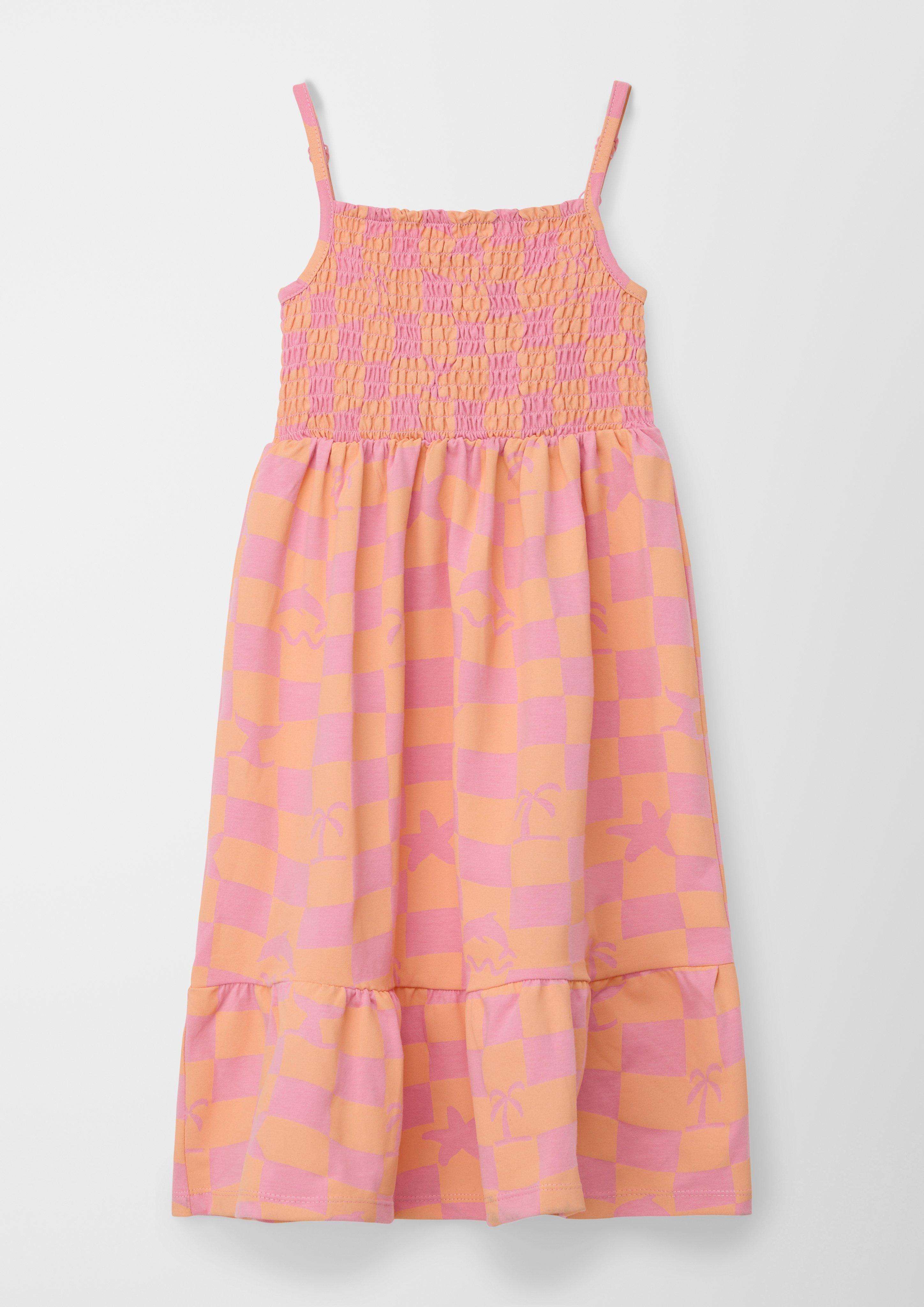 Jerseykleid mit Smok-Detail  2130594-43A0