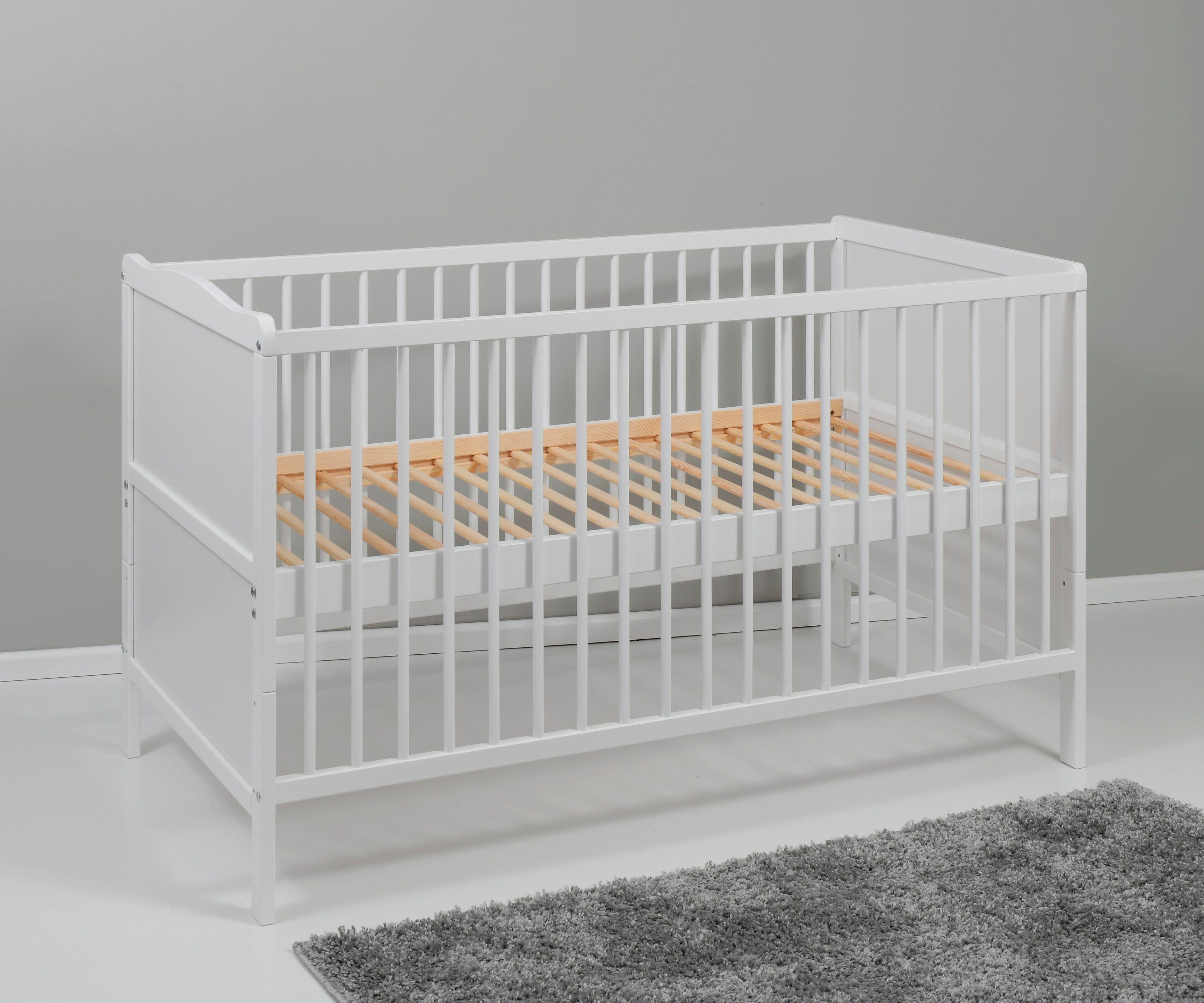 Lüttenhütt Babybett Lüttenhütt Joris, 70/140 cm, umbaubar zum Juniorbett