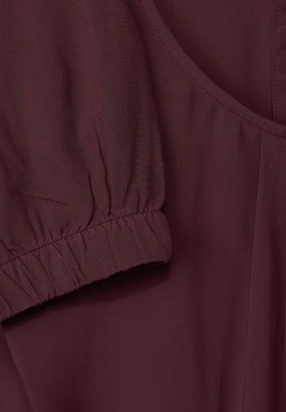 Street One Unifarbene Bluse mit Falten