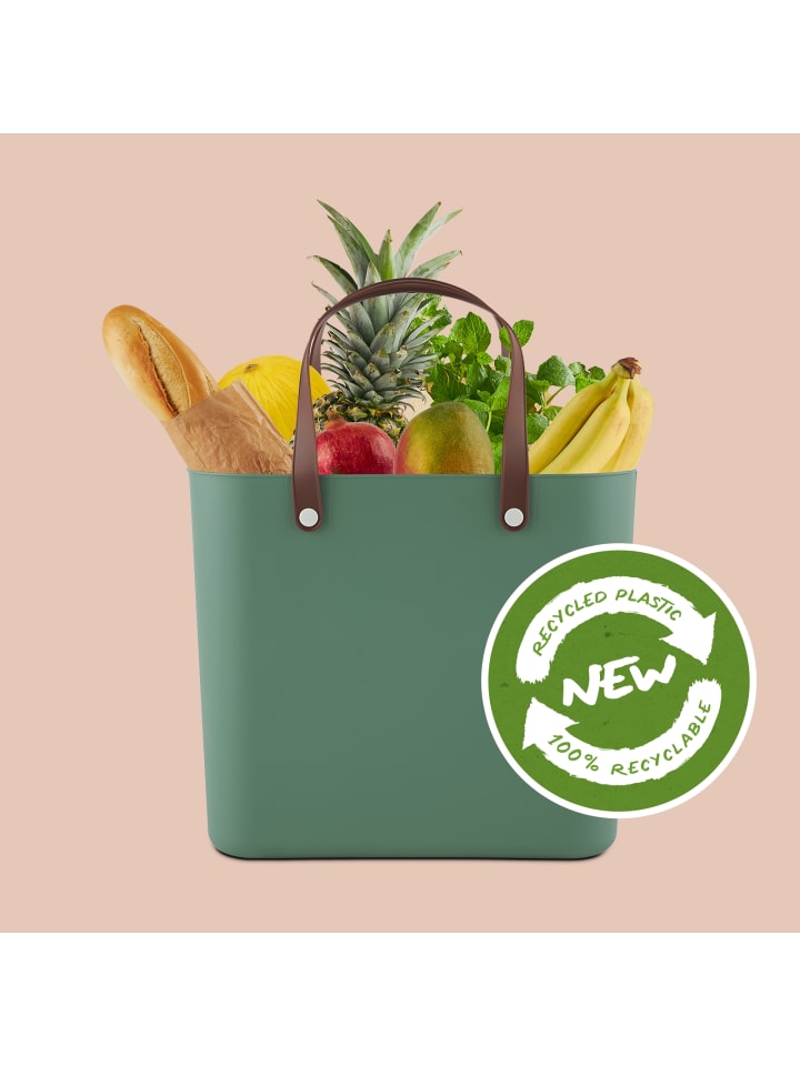 Rotho Albula Einkaufskorb 25l, Kunststoff (PP recycelt) in Mistletoe grün günstig kaufen onesize