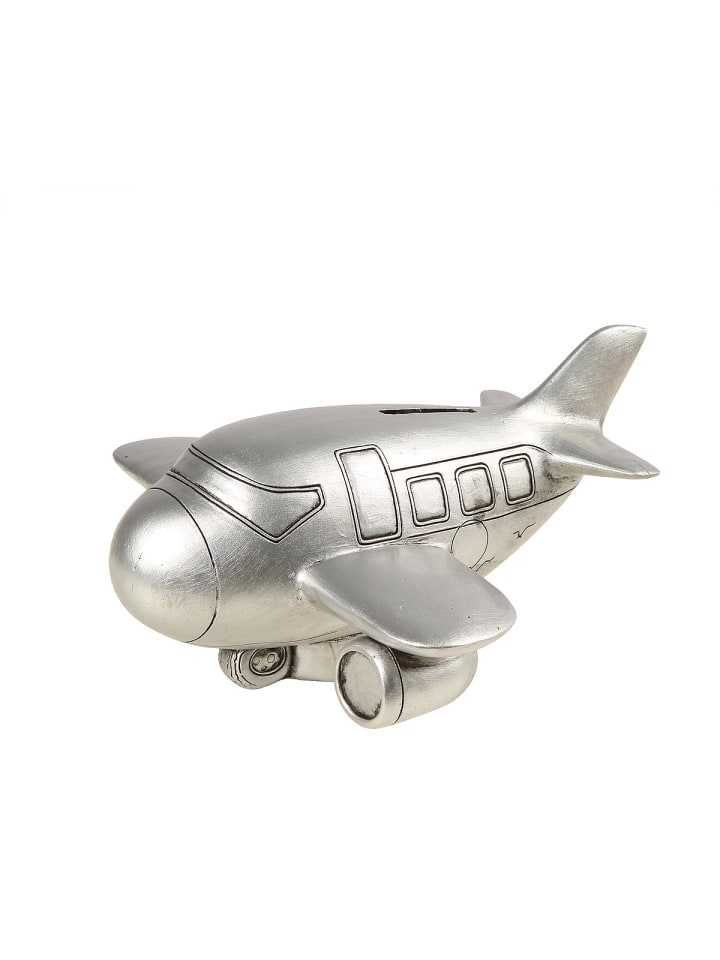 Ambiente Haus Spardose - Flugzug in Antiksilber günstig kaufen onesize