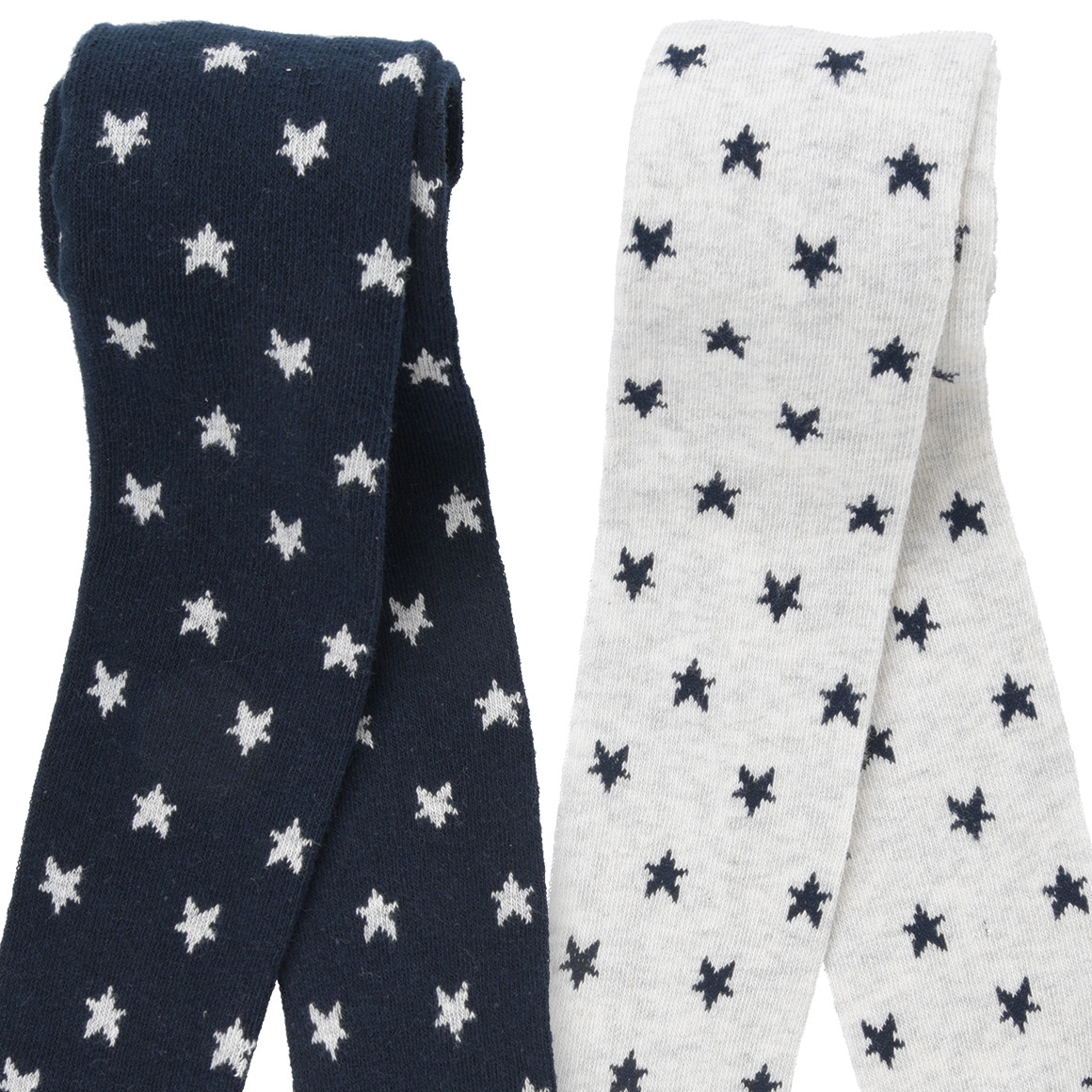 2 Jungen Strumpfhosen mit Sterne-Allover