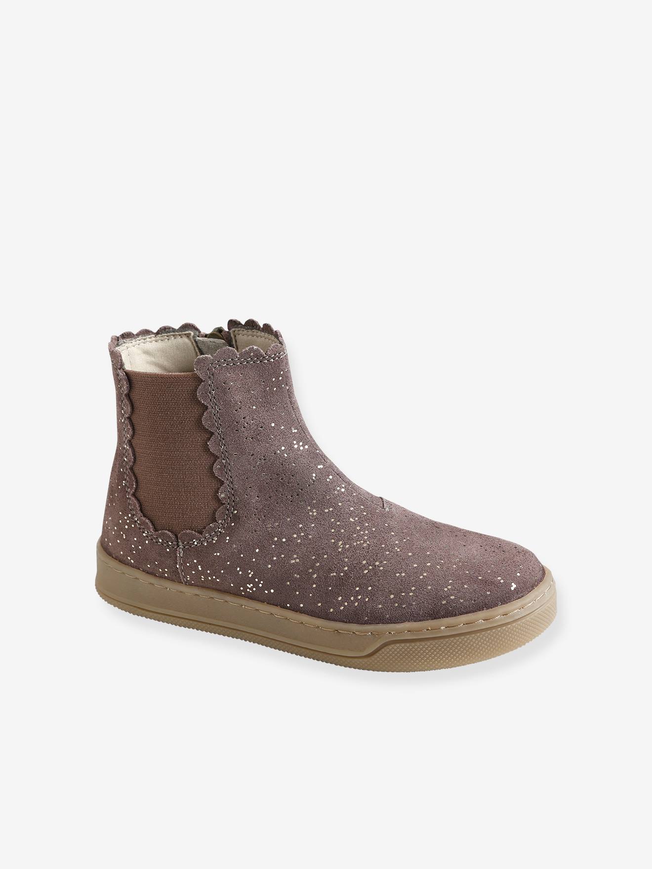Vertbaudet Mädchen Boots, Dehneinsatz und Reißverschluss - marine