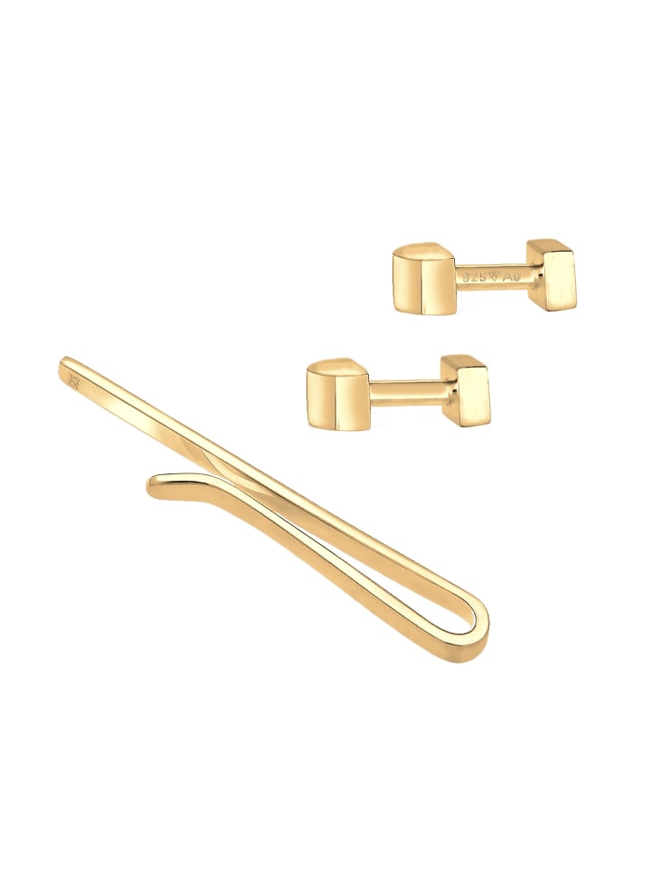 KUZZOI Schmuckset 925 Sterling Silber Geo in Gold günstig kaufen onesize