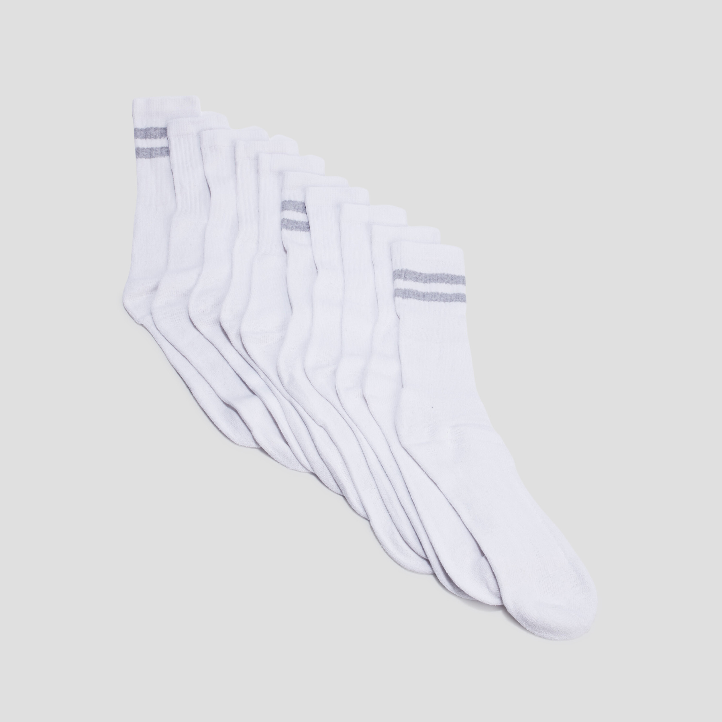 Lot 10 paires chaussettes blanc homme | La Halle
