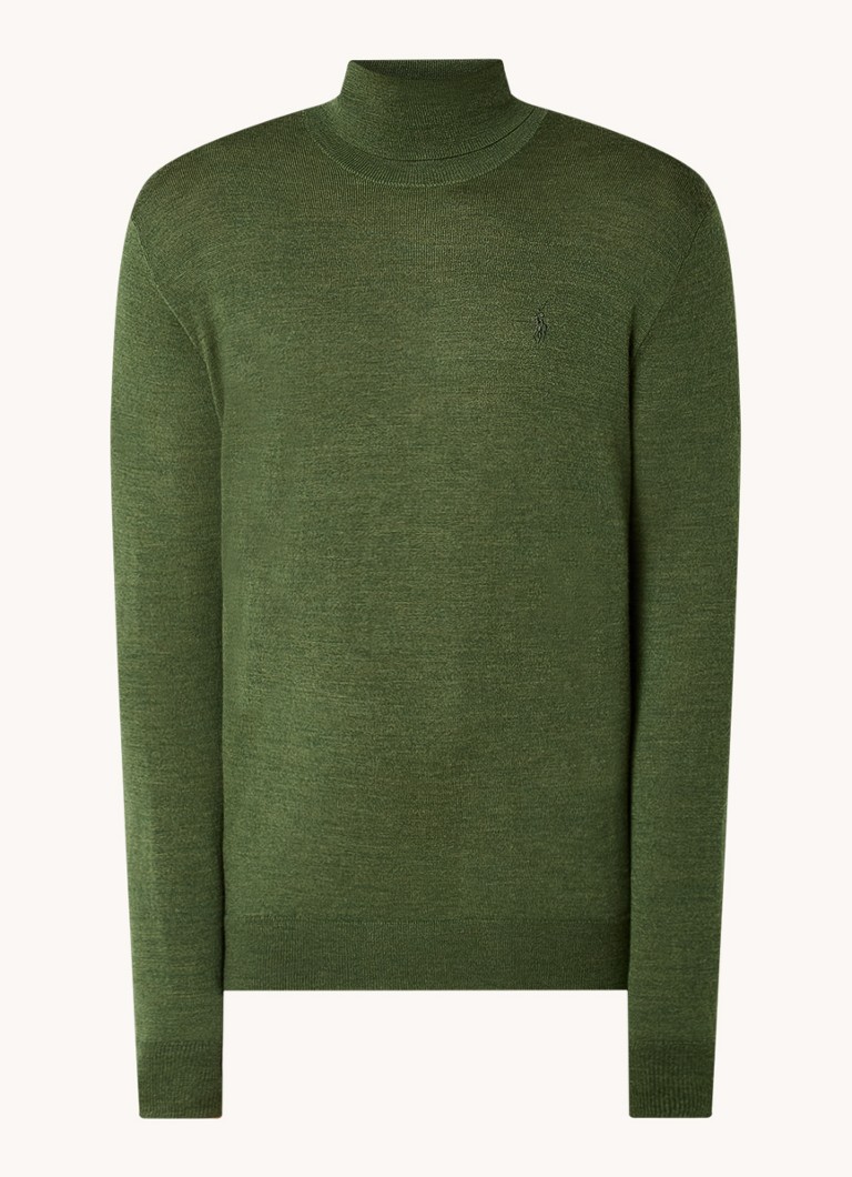 Ralph Lauren Fine-knit wool turtleneck with logo embroidery