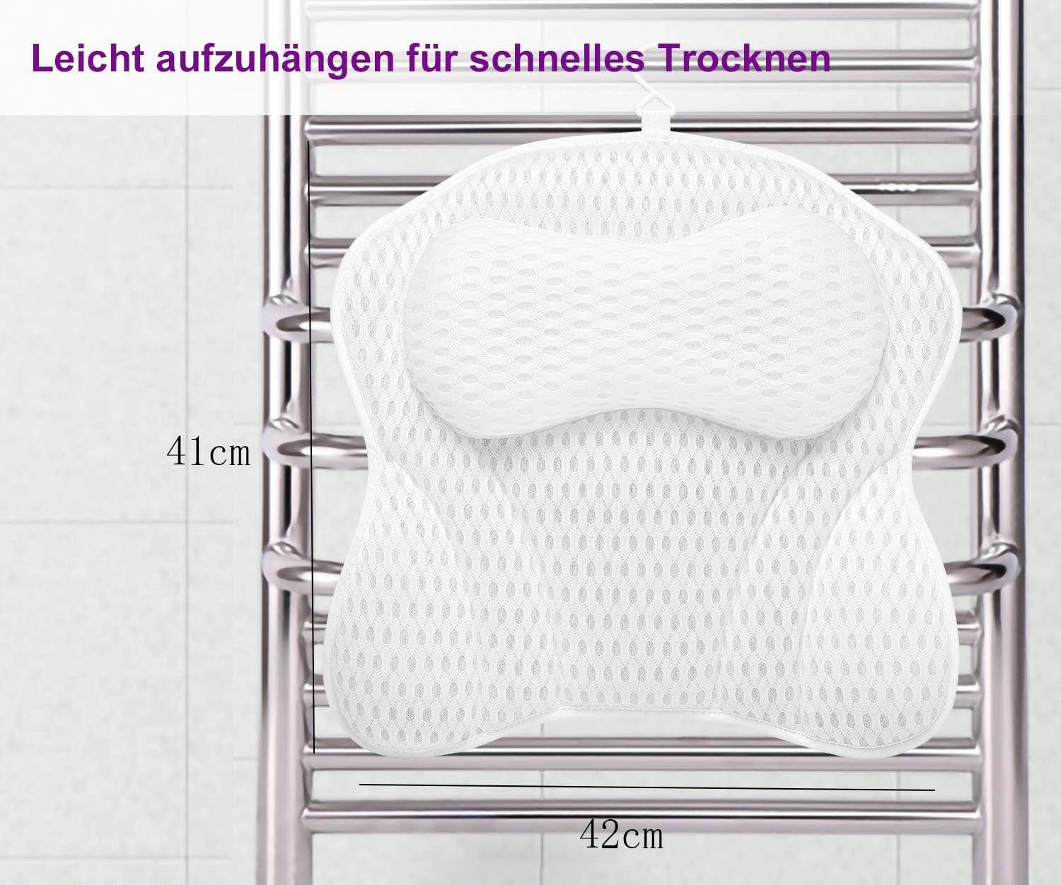 Nackenstützkissen Badewannenkissen Luxus Badewanne Spa-Kissen mit Air Mesh-Technologie, Runxizhou