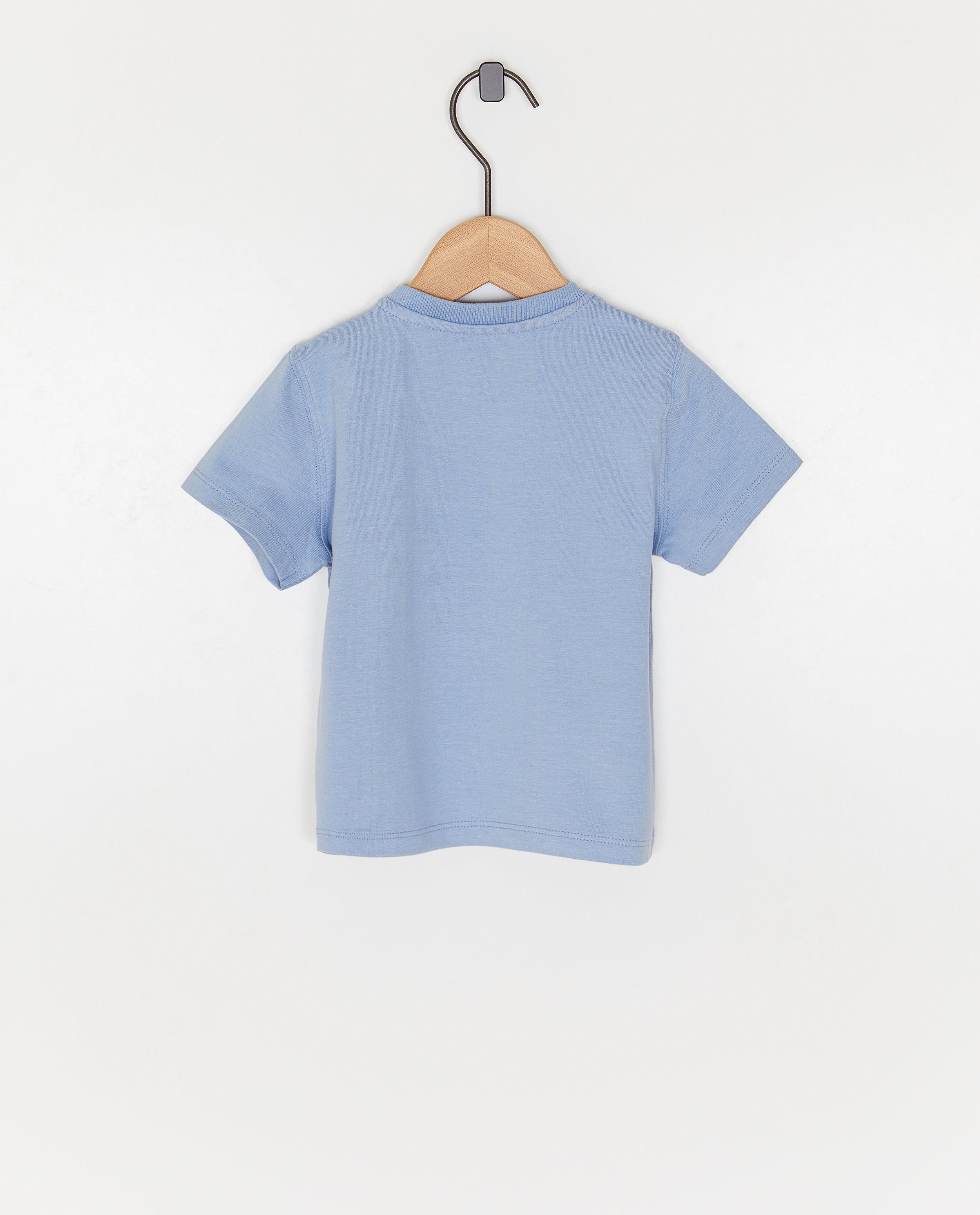 Tricou Cuddles and Smiles cu inscripție, albastru Charme legendaire