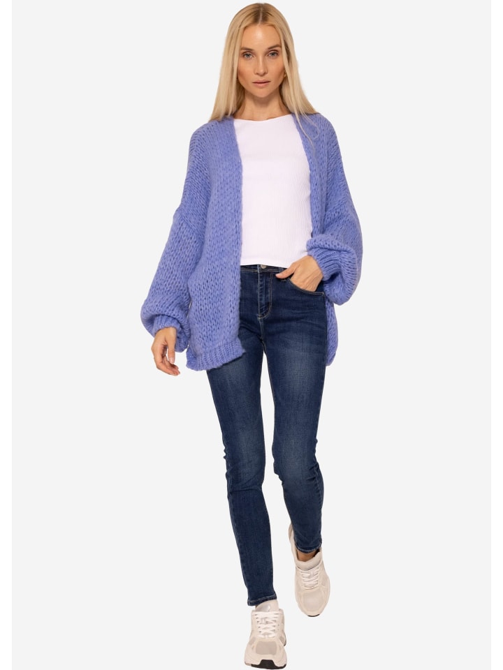 SASSYCLASSY Oversize Strick-Cardigan in Flieder günstig kaufen