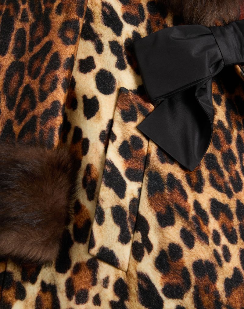 Casaco de tecido estampado Fauve Eclat